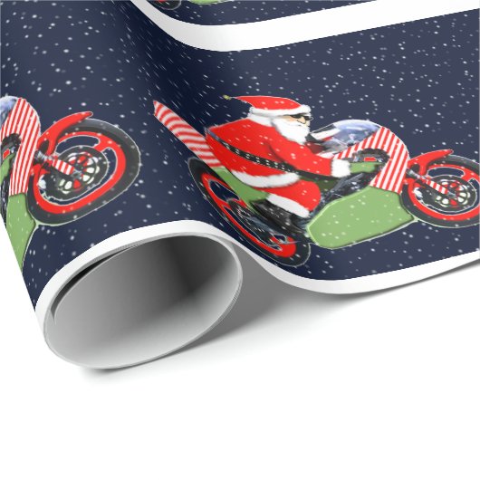 Motorcross Racing Kerstmis Cadeaupapier (Rol Hoek)