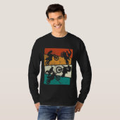  motorcross retro Off Road Enduro motorfiets T-shirt (Voorkant volledig)