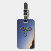 Motorcross Rider Bagagelabel (Voorkant verticaal)