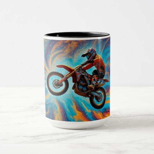 Motorcross Rider en Dreamscape Mok (Midden)