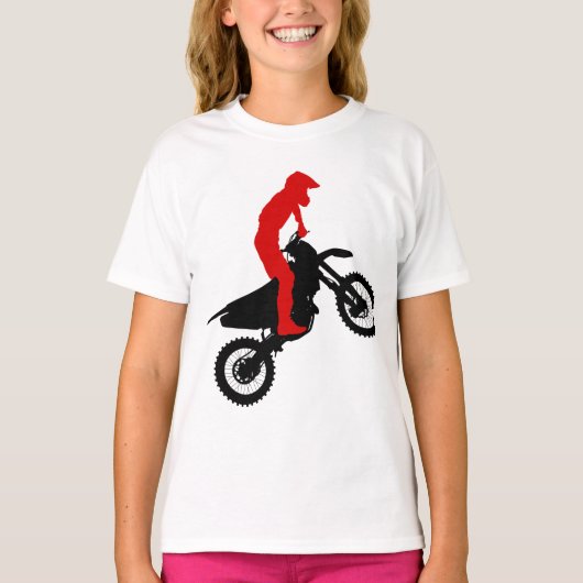 Motorcross Rider Girls T-Shirt (Voorkant)