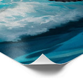 Motorcross Rider Racing the Waves Perfect Poster (Hoek)