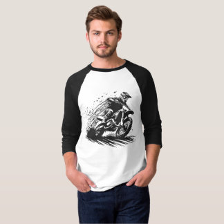 MOTORCROSS RIDER THRILL T SHIRT BINAIRE KLEUREN