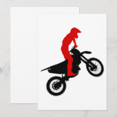 Motorcross Rider-uitnodigingen Kaart (Voorkant / Achterkant)
