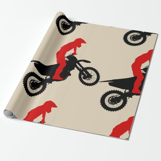 Motorcross-ringwerkpapier Cadeaupapier (Uitgerold)