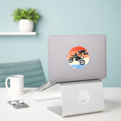 Motorcross Sticker (Laptop op bureau)