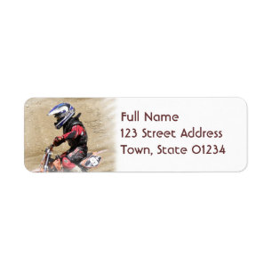 Motorcross Verzendlabels Etiket