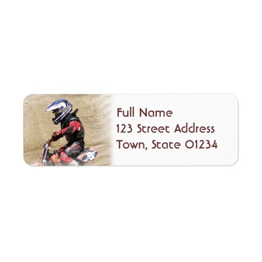 Motorcross Verzendlabels Etiket (Voorkant)