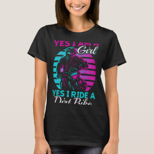 Motorcross Vrouw Ja ik ben een Meisje en ja ik rij T-shirt