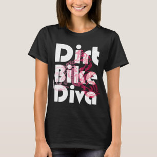 Motorcross Vrouwen Dirt Bike Diva Girls Gifts by B T-shirt