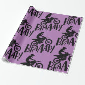 Motorcross Vuilfiets Braap! Cadeaupapier (Uitgerold)