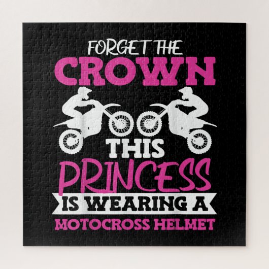 Motorcross Vuilfiets Meisje Legpuzzel (Verticaal)