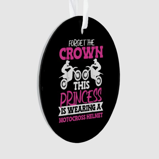 Motorcross Vuilfiets Meisje Ornament (voorkant)