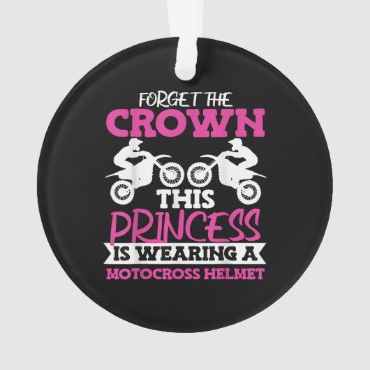 Motorcross Vuilfiets Meisje Ornament (achterkant)