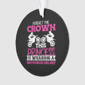 Motorcross Vuilfiets Meisje Ornament (voorkant)