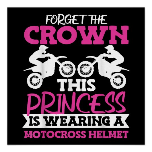 Motorcross Vuilfiets Meisje Perfect Poster (Voorkant)