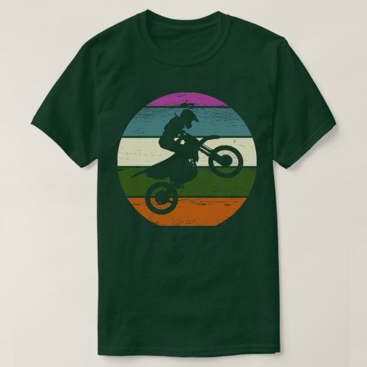 Motorcross Vuilfiets Motorfiets Sport Retro T-shirt (Design voorkant)
