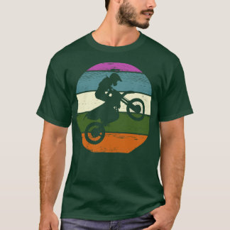 Motorcross Vuilfiets Motorfiets Sport Retro T-shirt
