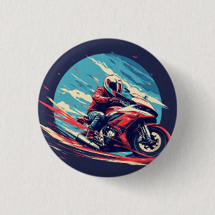 Motorcrosser Racen Ronde Button 3,2 Cm