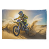 Motorcrosser rijden in de duinen kussensloop (Achterkant)