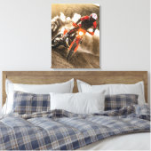 Motorcrossrijder Canvas Afdruk (Insitu (Slaapkamer))