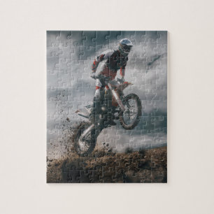 motorcrossrijder legpuzzel