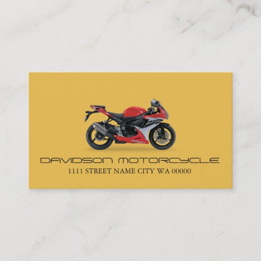 Motorcyc Auto Auto Dealer Dealership Visitekaartje (Voorkant)
