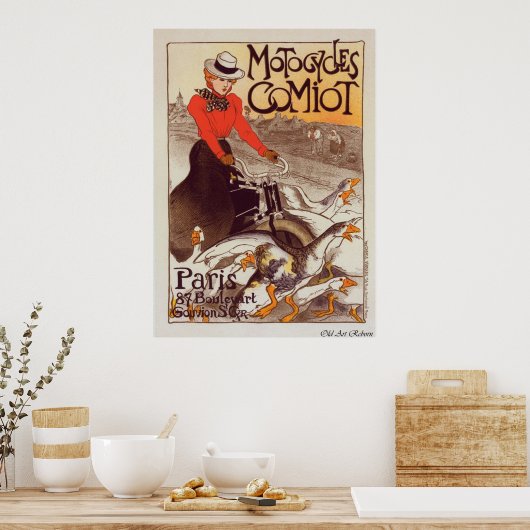 Motorcycle Advertisement Poster (Keuken)