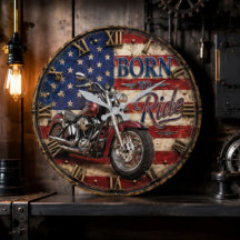 Motorcycle American Flag Biker Decor