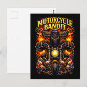Motorcycle Bandit Briefkaart (Voorkant / Achterkant)