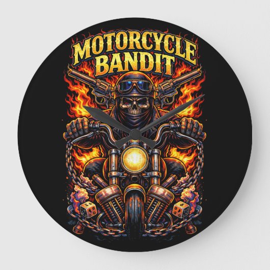 Motorcycle Bandit Grote Klok (Voorkant)