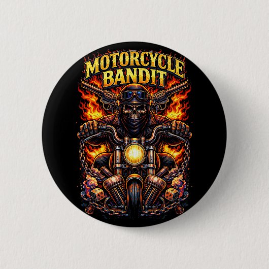 Motorcycle Bandit Ronde Button 5,7 Cm (Voorkant)