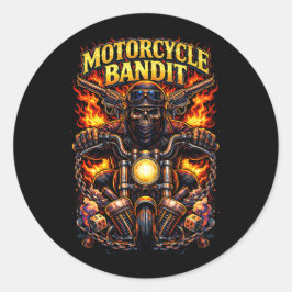 Motorcycle Bandit Ronde Sticker