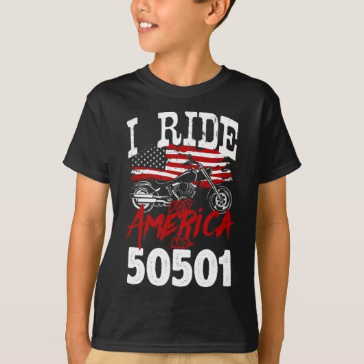 Motorcycle Biker Anti Trump 50501 Pro-democracy Re T-shirt (Voorkant)