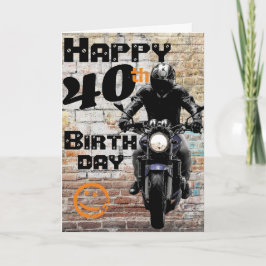 Motorcycle "Birthday 40th Still Got It" Kaart
