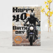 Motorcycle "Birthday 40th Still Got It" Kaart (Gele Bloem)