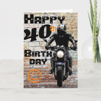 Motorcycle "Birthday 40th Still Got It" Kaart