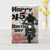 Motorcycle Birthday 45th Still Got It Custom Kaart (Gele Bloem)