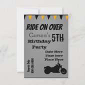 Motorcycle Birthday Invite Kaart (Voorkant)