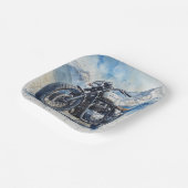 MOTORCYCLE Birthday or Shower  Papieren Bordje (Gebogen)