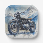 MOTORCYCLE Birthday or Shower  Papieren Bordje (Voorkant)