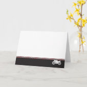 Motorcycle Cafe Racer Foto Wenskaart Kaart (Gele Bloem)