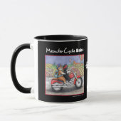 Motorcycle Cats Zwart 11 oz Ringer Mok (Links)