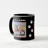 Motorcycle Cats Zwart 11 oz Ringer Mok (Voorkant links)