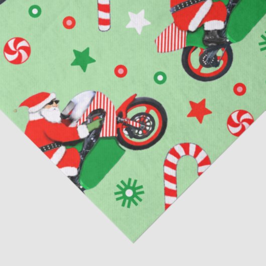 Motorcycle Christmas Holiday Gift Tissuepapier (Detail)