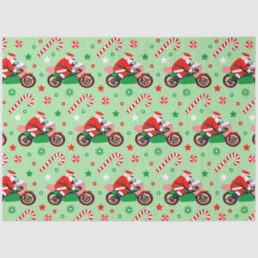 Motorcycle Christmas Holiday Gift Tissuepapier (Voorkant)