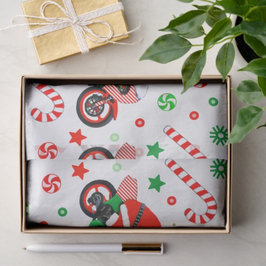 Motorcycle Christmas Holiday Gift Tissuepapier (Geschenk)