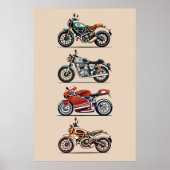 Motorcycle collectie vintage Poster (Voorkant)