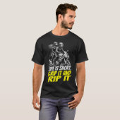Motorcycle Couple Grip It And Rip It Biker T-Shirt (Voorkant volledig)