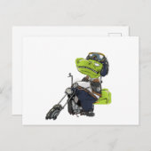 Motorcycle Dinosaur Tyrannosaurus Rex Briefkaart (Voorkant / Achterkant)